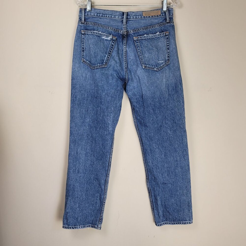 GRLFRND Helena High Rise Straight Jeans Womens Size 28 Distressed Blue Denim - Picture 3 of 13
